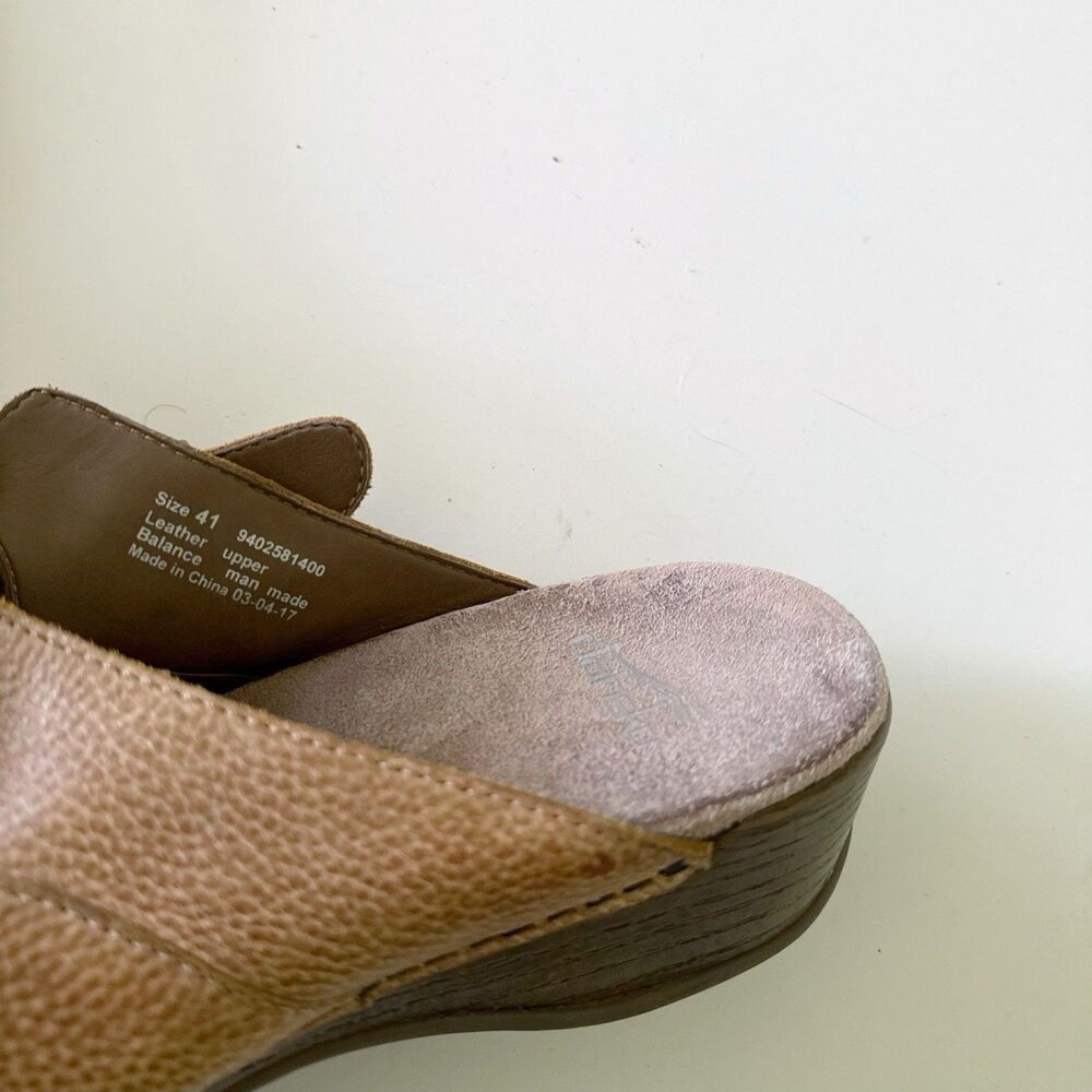 Dansko Martina Leather Mary Jane Mule Clogs Size EU 41 /US 10.5 Honey Distressed - Picture 10 of 10